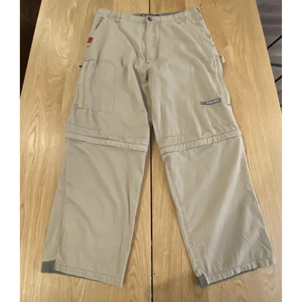 Vintage Bugle Boy Convertible Cargo Pants 34 Y2K HipHop Skater Streetwear